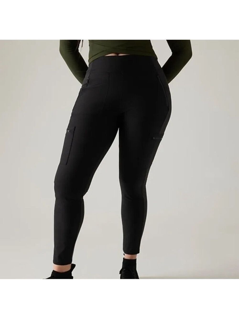 Athleta Headlands Gym Hybrid Cargo II Tights Leggings Pants Size 24 NWT H16